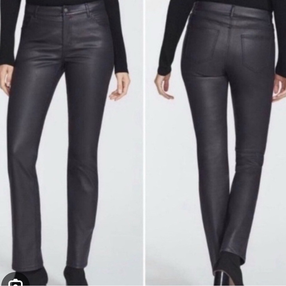 LAFAYETTE WAXED DENIM THOMPSON JEAN SZ 8 LIKE NEW- BLACK